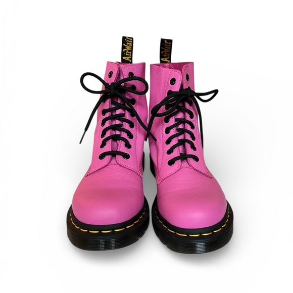 Dr. Martens Shoes - Dr Martens Pink Leather 8 Eye Lace‎ Up Boots Women US 7 EU 38 girlhoodcore goth